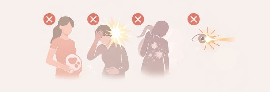 カレントボディLEDマスクの使用を避けたほうがよいケース