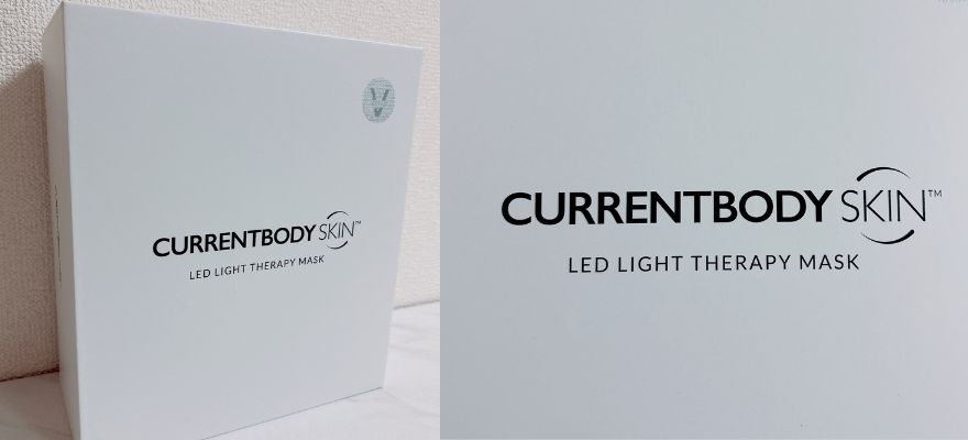 カレントボディLEDマスク正規品【外箱のロゴデザインと印字の質感】