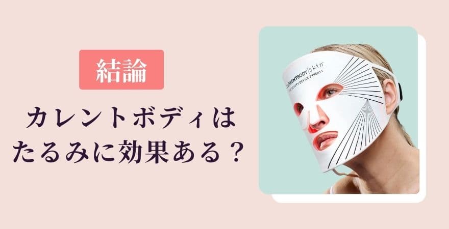 カレントボディLEDマスクはたるみに効果ある？【結論】
