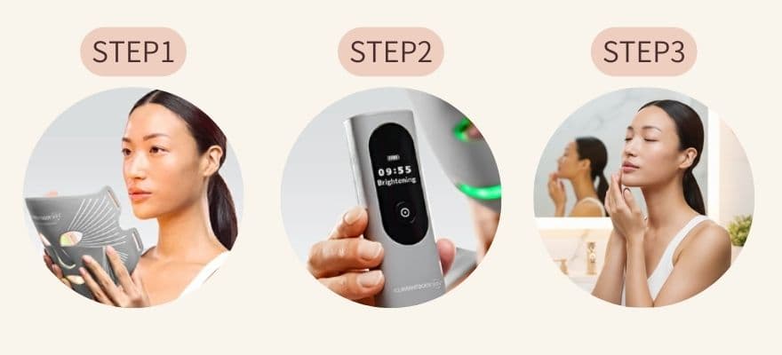 カレントボディLEDマスクの使い方はシンプル