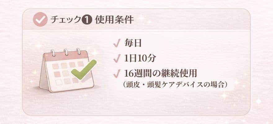 カレントボディのお客様満足・返金保証制度を使うためのチェック①推奨頻度で使用していること