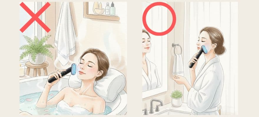 DISM美顔器は非防水が不便に感じる口コミも