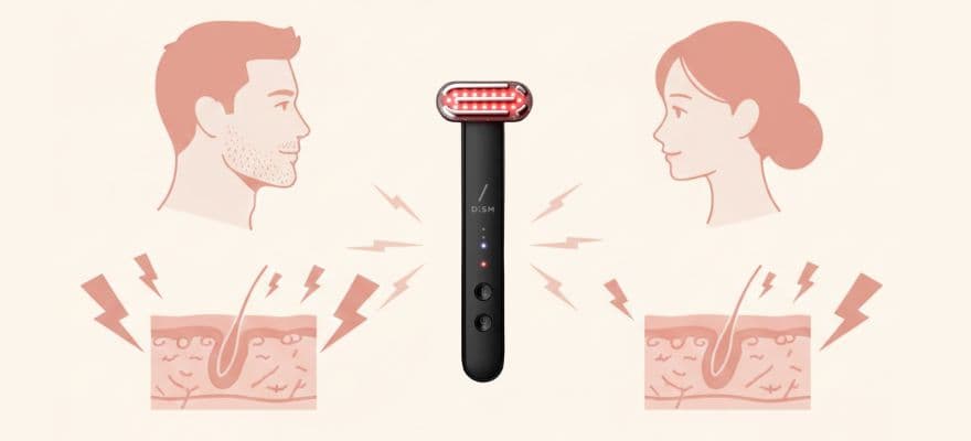 DISM美顔器はメンズ肌向けだからこそ高出力・高効率