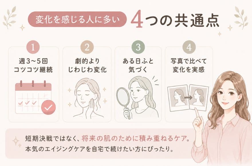 カレントボディLEDマスクを続けて変化を感じる人に多い共通点