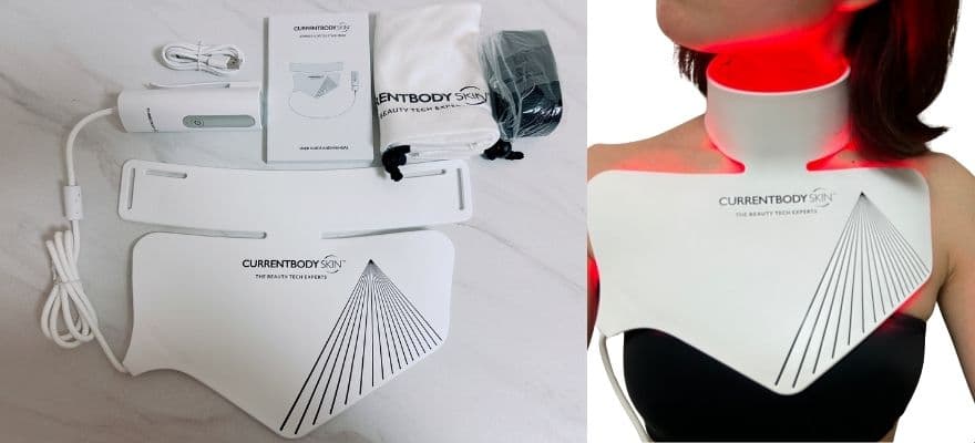 実際に使っているカレントボディLEDネック＆デコルテマスクシリーズ2と装着の様子