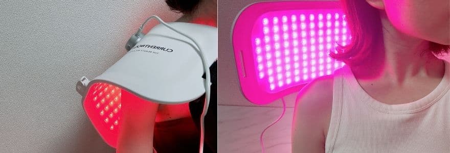 身体にストラップで固定するなら低モード、ドレッサーや洗面所でスタンドに立てて使うなら高モード、というイメージ