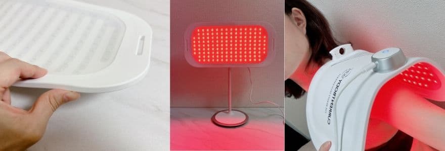 カレントボディLEDパネルは薄くてコンパクト、形を変えて身体にフィットさせて使うこともできる