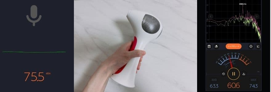 トリア4Xの音をアプリで計測した結果