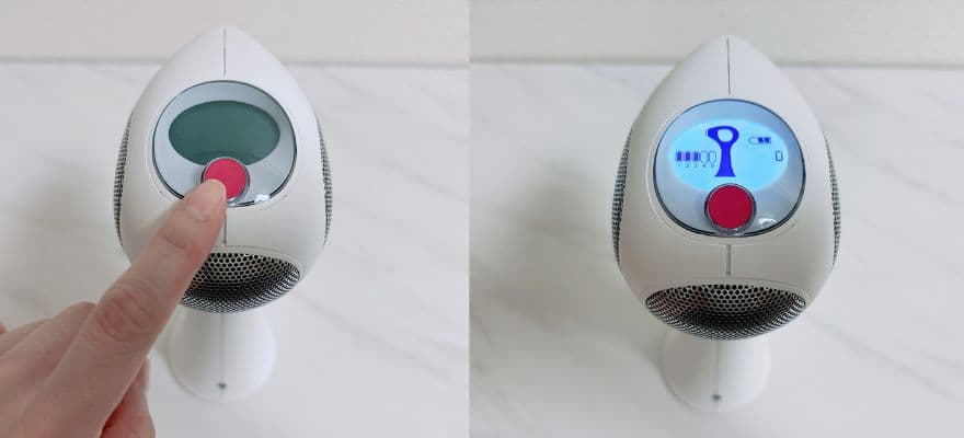トリア脱毛器4Xの電源を入れてレベルを設定