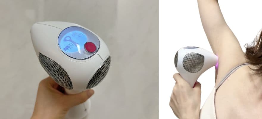 トリア脱毛器2回目の照射の様子