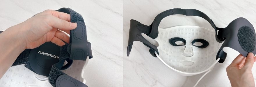 長いストラップを左右のストラップにつないだ状態