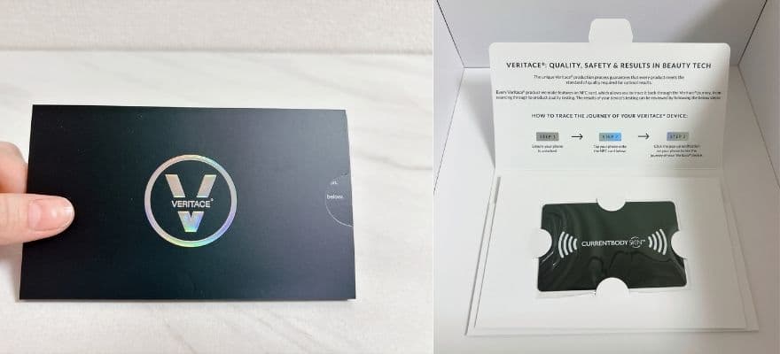 同梱されているVeritaceのカード