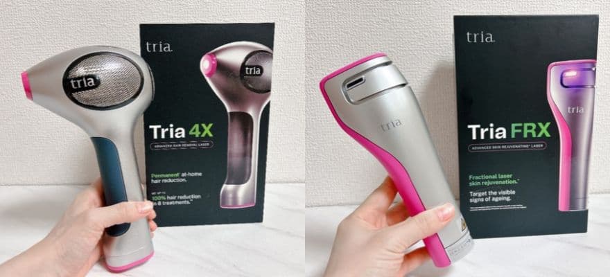 トリアの4X（第2世代）とFRX（フラクショナルレーザー美顔器）